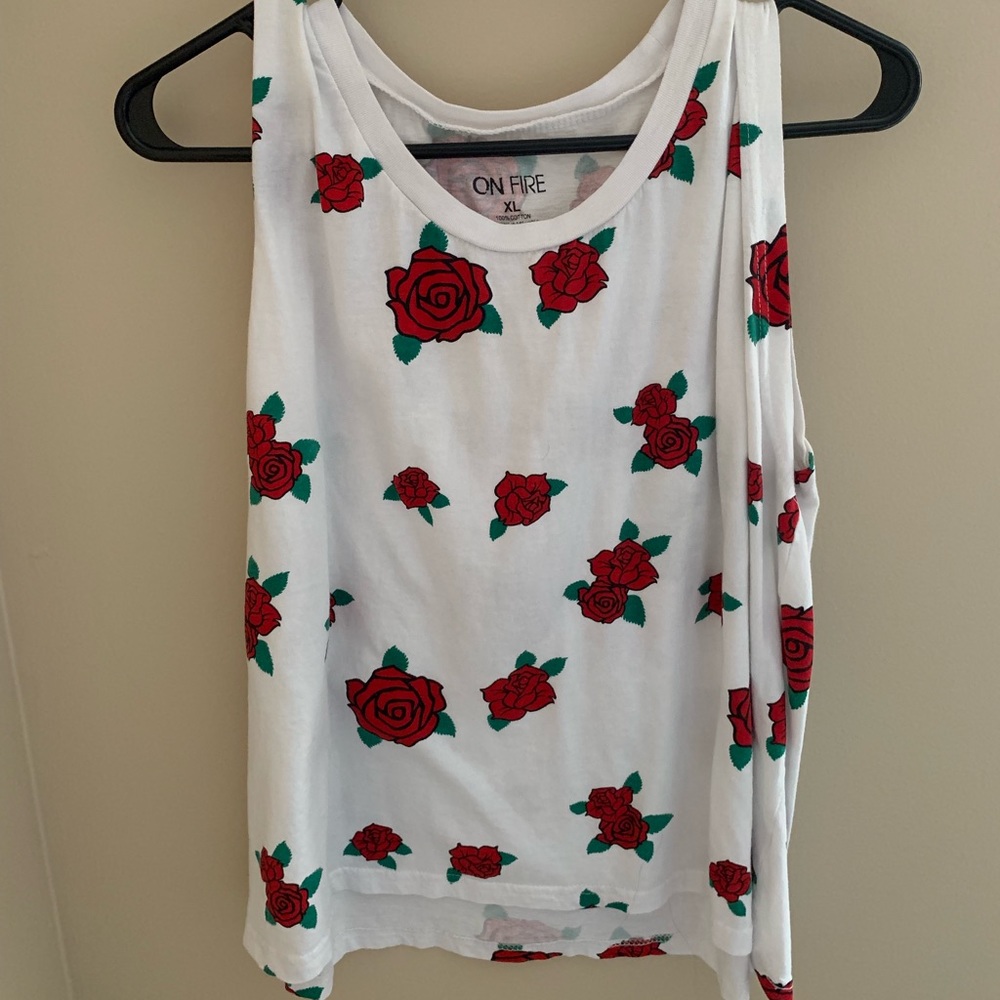 Rose design tank top